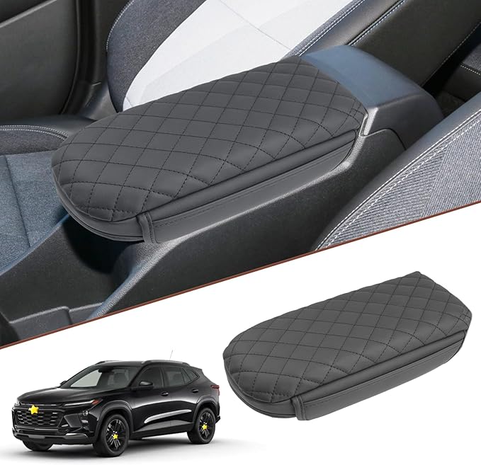 SKTU 2024 2025 2026 Chevy Trax Center Console Cover for 2024 2025 2026 Chevrolet Trax Armrest Cover 2024 2025 2026 Chevy Trax Accessories 2024-2026 Chevy Trax Center Console Soft Cushion with Pockets