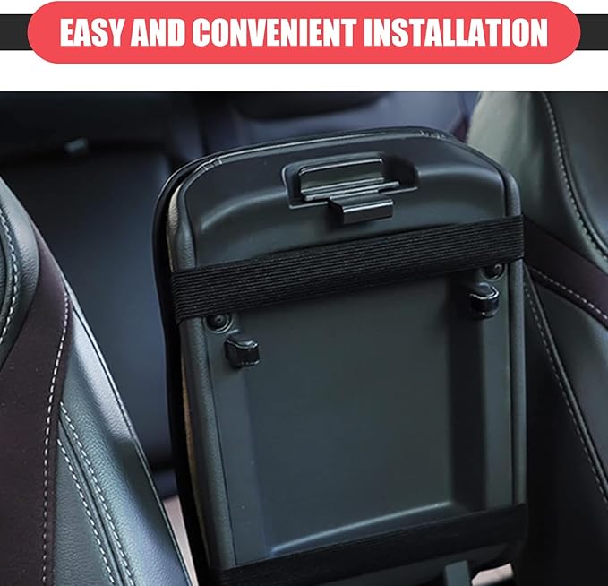 Car Center Console Cover, Leather Armrest Seat Cover Protector, Universal Waterproof Armrest Pad, Car Decoration Accessories, Fit for Most Cars, Vehicles, SUVs (Red)
