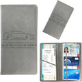 Kewucn Car Registration and Insurance Card Holder, Leather Auto License Document Glove Box Compartment Organizer, Essentials Vehicle Wallet Case for Driver License, ID Card (Gray)