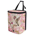 Cars Trash Can with Lid Car Garbage Can Car Waste Basket, Leak-Proof Cars Trash Bin, Van Truck Trash Hanging Sedan Accessories Interior Organizer Bag, Birds Cherry Floral Print