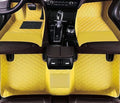 Yaruicar Custom Personalized Floor Mats for Cars Luxury Full Coverage All Car Floor Mats Anti-Slip Leather Car Mat Set Trucks & SUVs Trucks Automotive Floor Mats Liners (Yellows)