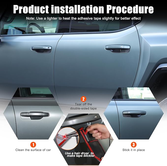 Suetlcoity Car Door Bowl Scratch Protector for Hummer EV Accessories Exterior Door Handle Bowl Cover Protection Trim for Hummer EV SUV Truck 2022-2024 2025 4 Doors, ABS Plastic (Carbon Fiber Style)