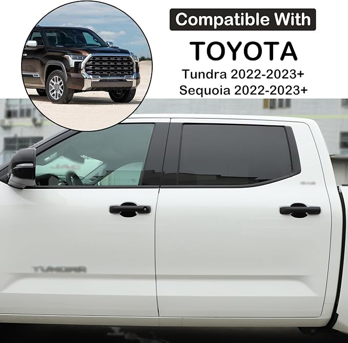 Car Exterior Door Handle Bowl Trim Cover Compatible with Toyota Tundra 2022+/Sequoia 2023+/Tacoma 2024+/4Runner 2025+, Front Rear Door Grab Pull Handle Cup Bowl Scratch Protector Sticker Accessories