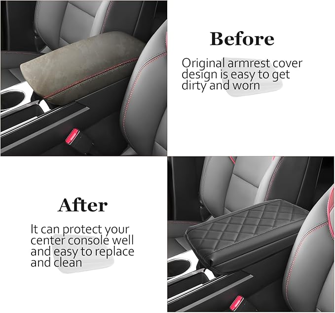 SKTU 2025 2026 Chevy Equinox Accessories Center Console Cover for 2025 2026 Chevrolet Equinox (LT/ACTIV/RS) Armrest Cover 2025 2026 Equinox Armrest Pad 2025 2026 Chevy Equinox Center Console Cushion