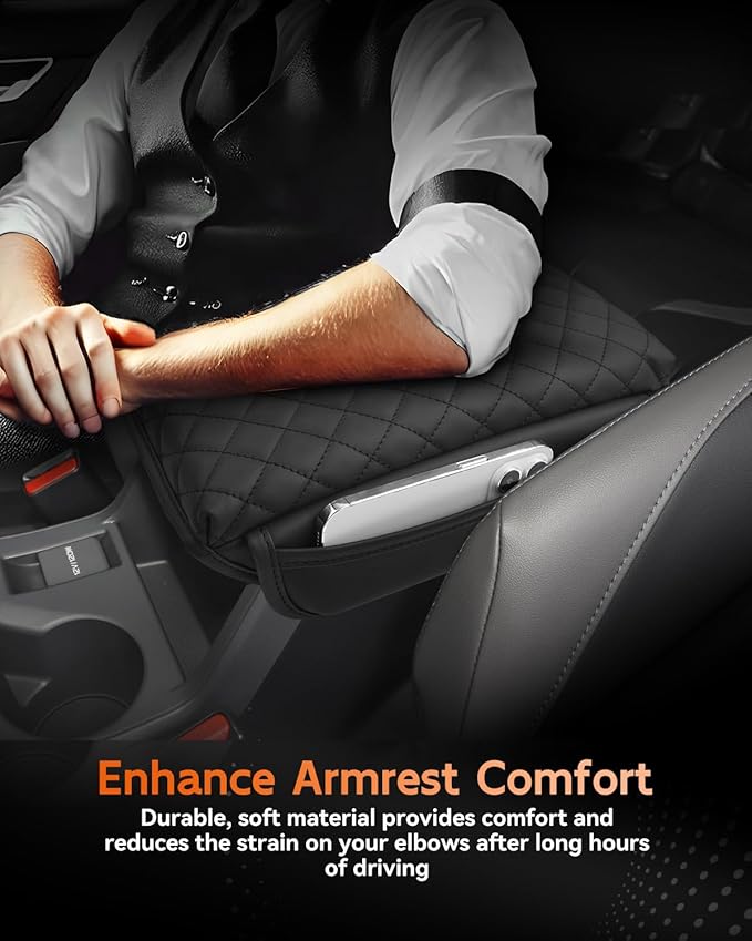 CDEFG for Subaru Impreza 2024-2025 2026 Center Console Cover Armrest Box Cover for Impreza (Base, Sport, RS) Accessories Console Arm Rest Protector Thickened with Side Pocket
