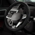 Car Steering Wheel Cover, 14.5-15 Inch Comfortable Grip Microfiber Leather Non-Slip Wheel Cover, Auto Elastic Breathable Wheel Steering Protector, Universal Interior Accessories Fit Vehicles