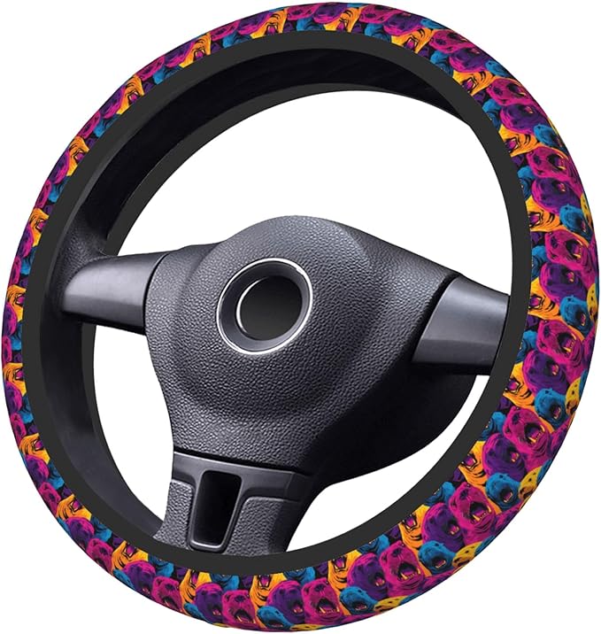 Car Steering Wheel Cover 15 Inch Leather Breathable Universal Auto Steering Wheel Protector Fit Auto Suvs Van Truck - Playful Walrus Wonders 1