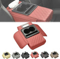 2025 New Auto Center Console Armrest Cushion with 2 Cup Holder, Car Center Console Armrest Pillow, Memory Foam Arm Rest Box Protector for Most Vehicles, Car Accessories (Red)