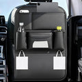 Car Seat Back Storage Bag for Ram ProMaster 2015-2025 2026 Back Seat Organizer with Cup Holder Tissue Box Kick Mat Protector Interior Accessories,portabotellas Doble Negro