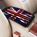 Car Armrest Cover America and Britain British Flag Combine Armrest Seat Handrail Box Cover Auto Center Console Pad Cushion Universal Decoration Protector Accessories