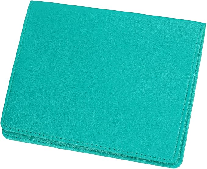 HARFINGTON Car Registration and Insurance Holder 5.51" x 4.13" PU Leather Vehicle Glove Box Organizer Storage Accessories Men Women Car ID Holder for License ID Card Bank Card, Green