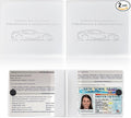 Ziciner Car Registration Insurance Holder, 2Pack Essential Auto Card Document Glove Box Organizer with Touch Fastener, Vehicle Interior Accessories Perfect for Most Car, Truck, SUV (White/Small Car)