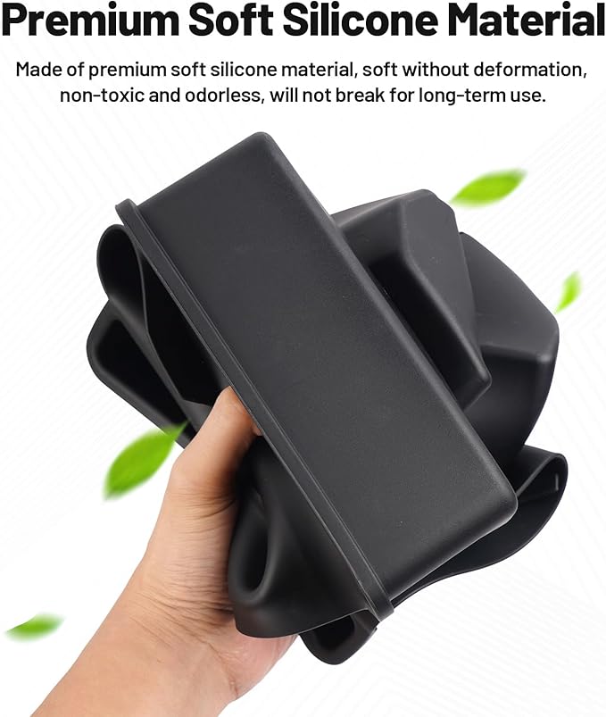 Canvcle Silicone Center Console Organizer for 2022-2025 Toyota Tundra Accessories - Center Console Gear Shift Panel Trim Cover Anti-Scratch Protective Pad with Cup Holder Inserts (Not for 2026 Tundra)