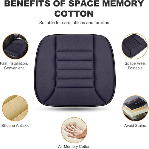 1 Pack Car Seat Cushion with Thin Comfort Memory Foam, Seat Cushion for Car and Office Chair