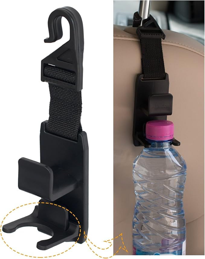 Headrest Hooks for Car, Car Headrest Hooks for Front Back Seat - Handy for Purse, Grocery Bags, Handbag and Backpack(Set of 4)