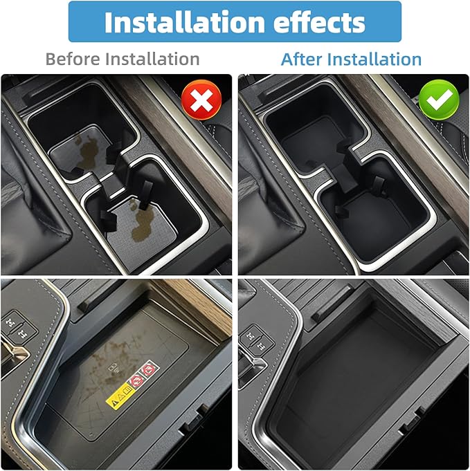 Center Console Wireless Charging Pad + Coaster Fit for Lexus GX550 2024 2025 Non-Slip Protective Mat Interior Accessories