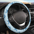 Blue Shark Steering Wheel Cover for Women Men Girls, Car Accessories Decor Thickened Anti-Slip Auto Steering Wheel Covers Protector Universal Fit 15 Inch for Cars, Truck, SUV
