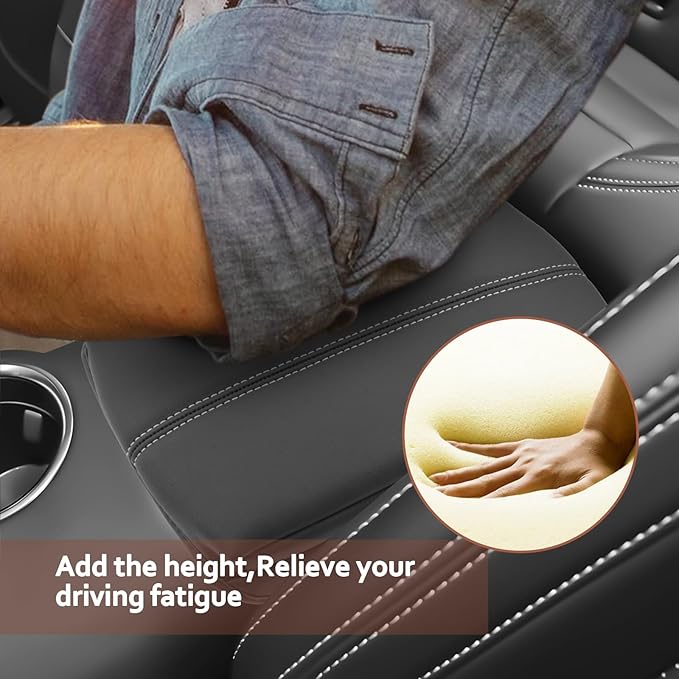 SKTU for 2024 2025 2026 Ford Mustang Accessories Center Console Cover for 2024-2026 Ford Mustang Armrest Cover 2024 2025 2026 Mustang Accessories 2025 Mustang Center Console Cushion (Thickened)