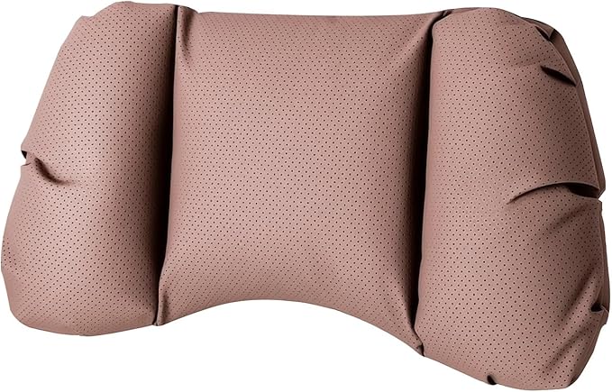 Car Neck Pillow & Lumbar Support for Suzuki Ertiga / XL7 2019-2026 Ergonomic Breathable Mesh Auto Seat Back Cushion Headrest,Brown-Lumbar Support