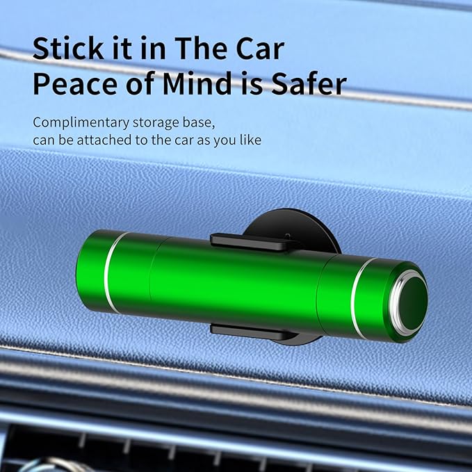 HHXS Car Window Breaker Seatbelt Cutter Tool, Safe Hammer Glass Breaker Under Water Safety Hammer Emergency Escape Glass Breaker Life Hammer for Car (4 Pcs, Green)