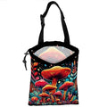 UUCBTAH Car Trash Bag Hanging Colorful Mushrooms Car Trash Can for Back Seat Waterproof Car Trash Bin with Adjustable Straps and Drawstring for Car Accessories Vehicle Travelling Camping