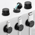 6 Pack Magnetic Cable Clips, 360° Rotatable Cord Organizer, Adhesive Cable Holder for Desk, Nightstand, Car, Home Office Accessories, Magnetic Cord Holder for Phone Charger & Workspace Organization