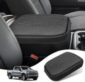 Car Center Console Cover for Chevy Silverado GMC Sierra 2019-2026, Tahoe & Suburban & Yukon 2021-2026 Bucket Seat, PU Armrest Cover Center Console Pad Interior Accessories, Anti-Scratch, Black