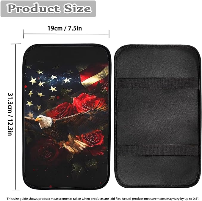 Eagle Flag Arm Rest Cover Car Protect from Pet Claws Car Center Console Cover Easy to Install Auto Console Armrest Cover Universal Fit for Auto Truck Van SUV