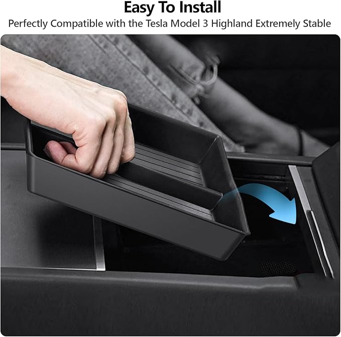 2PCS Center Console Organizer Lower Storage Box for Tesla Model 3 Highland 2024 2025 Tesla Interior Accessories