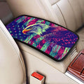 Car Center Console Cover American Flag Universal Armrest Seat Box Covers Protector, Stripe Star Blue Eagle Vintage Cars Decor Accessories Fit for Most Vehicles SUVs Sedans Vans