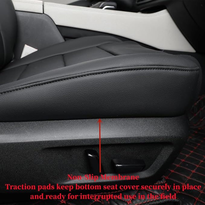 coverdream Full Set Custom Fit Rogue Car Seat Covers for Nissan Rogue Hybrid,Sport 2020 2021 2022,Full Coverage Leather Seat Protector(Black)