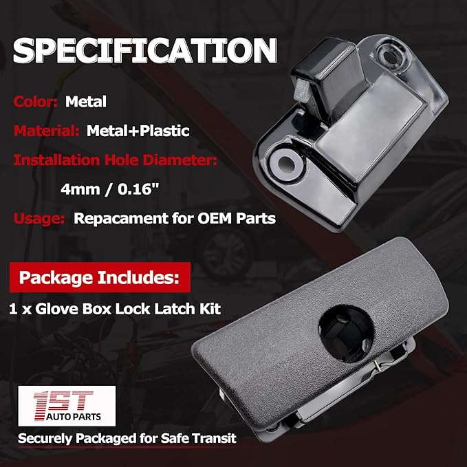1ST Glove Box Lock Latch Upper Catch and Glove Box Upper Lock Latch Catch for BMW 3 Series E23 E30 E34 Z3 525i 530i 540i 325i M5 325i 1987-1993, Replaces OE: 51161946513 + 51161849472