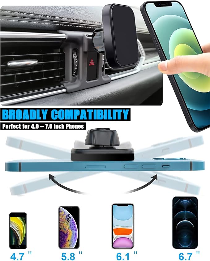 Car Phone Holder, Air Vent Phone Holder, Car Mount for Mazda CX5 2017-2024, Magnetic Navigation Stand Fit for iPhone, Samsung, All Phones