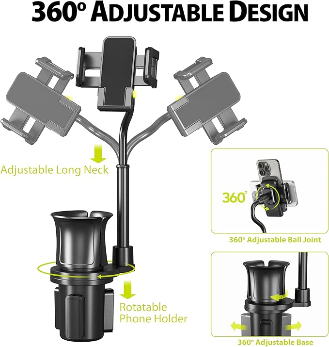 Bracketron TripGrip Series Cell Phone Mount Phone Holder for Car Cup Holder Expander