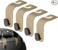 4 Pcs Car Headrest Hooks, Heavy-Duty PU Leather & Stainless Steel Car Seat Organizer for Purses & Bags, Supports Up to 44 lbs