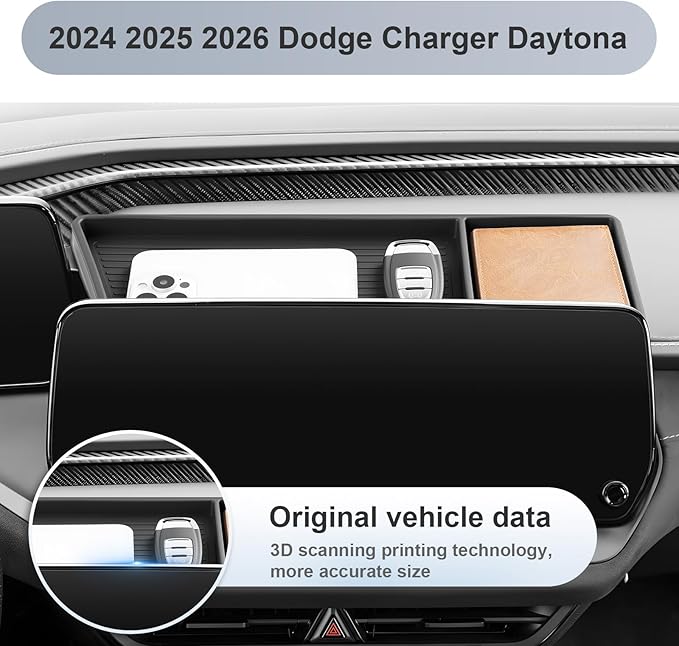 SKTU for 2024 2025 2026 Dodge Charger Dashboard Storage Box for 2024 2025 2026 Dodge Charger Daytona Dashboard Organizer 2024 2025 2026 Charger Accessories Charger Daytona Storage Box-Durable