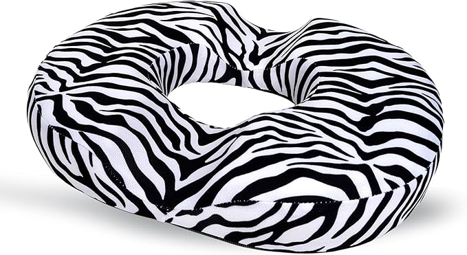 Donut Pillow for Hemorrhoids Seat Cushion for Tailbone Pain Relief - Zebra Print Home Office Chair Cushion for Long Sitting Work - Memory Foam Car Seat Cushions for Driving Butt Pain Pressure Relief