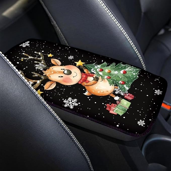 Biyejit Car Center Console Armrest Cushion Cover Pad Car Interior Decor Accessories Universal Fit for Sedan, Truck, SUV