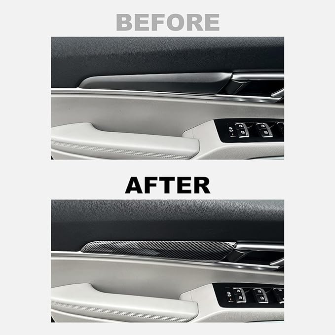 Amzcar Car Door Handle Protector, Car Exterior Door Handle Bowl Cover Trim, Outer Cup Bowl Scratches Protector Decorative, Compatible with Kia Telluride 2020-2024 Accessories (Carbon Fiber Pattern)