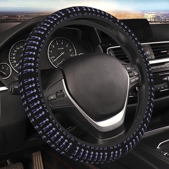Novelty Great Dane Neoprene Steering Wheel Covers Women Men Car Accessories, Universal 15 Inch Fit Auto, Suvs, Truck
