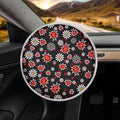 Ladybug Reflective Steering Wheel Shield Sunshade for Women Cartoon Vehicle Steering Wheel Sunblock Cover Keep Your Car for Friends
