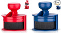 BABYSHEEP Car Tire Shine Applicator,Vegan Tire Shine Brush with Stand for Auto Detailing Cleaning Service,Red+Blue (2pc)