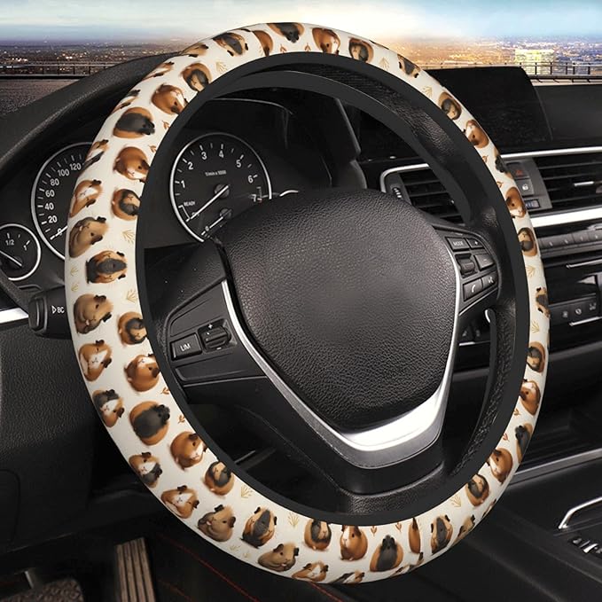 Guinea Pigs Universal Fit Steering Wheel Cover for Car, Truck, and SUV, Durable Steering Wheel Protection