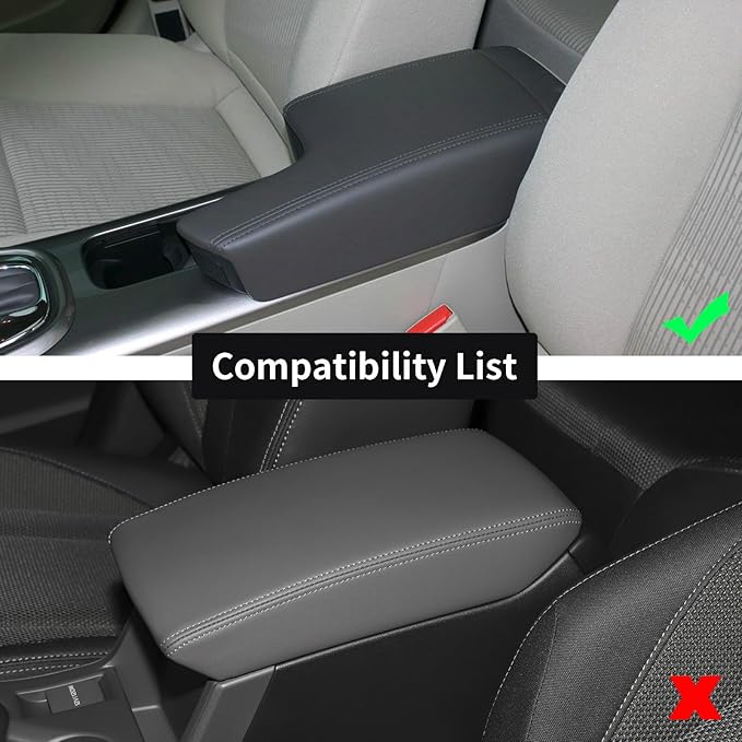 GIANT PANDA Custom Car Center Console Cover Armrest Cover for 2018-2023 Subaru Crosstrek,Waterproof Faux Leather Middle Console Cover Arm Rest Lid Cover Protector, Black