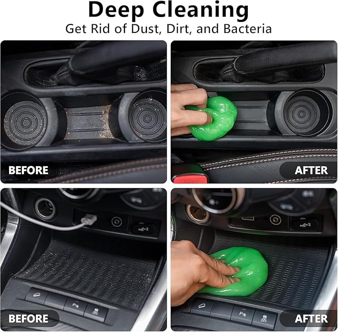 Car Interior Cleaning Gel, Automotive Detailing Putty for Dust and Debris Removal, Green