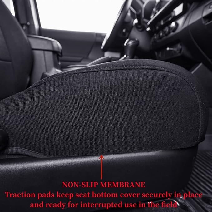 coverdream Custom Fit Seat Covers for 2016-2023 Toyota Tacoma Double Cab/Crew Cab SR,SR5,TRD Off Road,TRD Pro,TRD Sport,Limited,Fully Covered,UV Resistant Polyester Seat Protector (Full Set,Black)