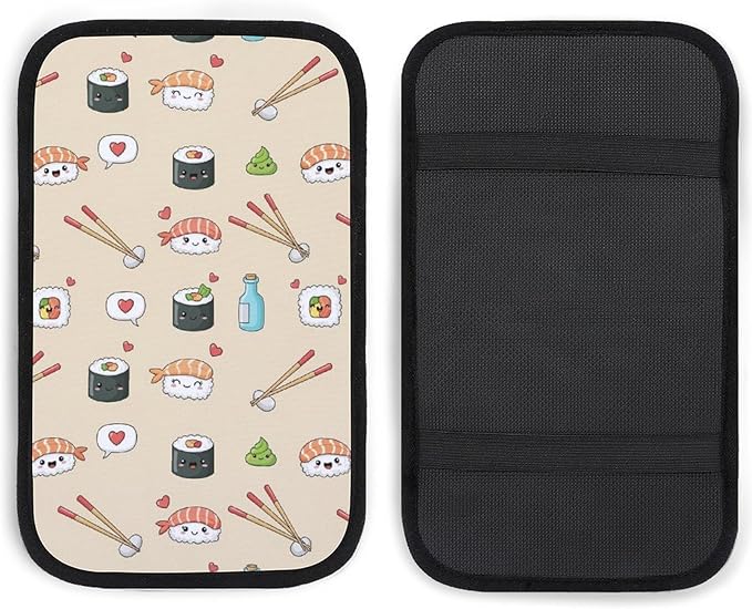 PPIKTC Car Armrest Storage Box Mat Sushi, Interior Protection Accessories for Most Vehicle, SUV, Truck, Car, Waterproof