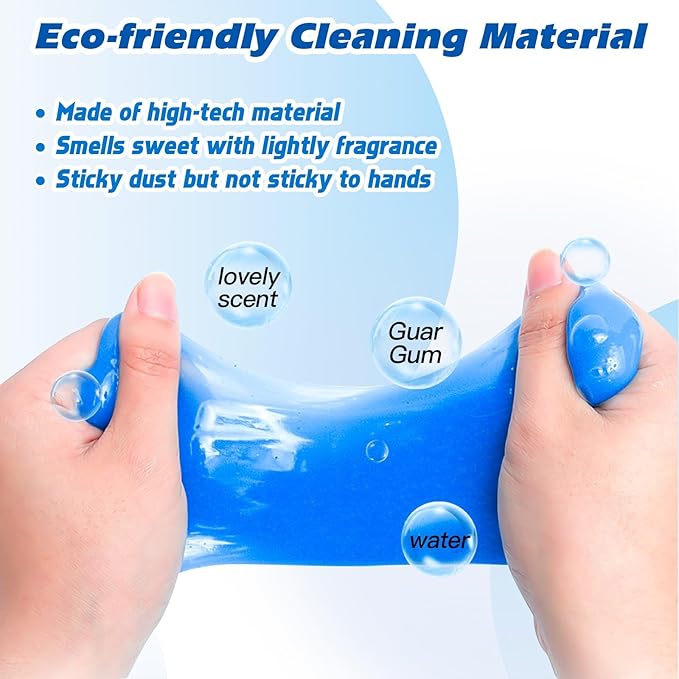 x xotic tech Car Cleaning Gel for Car Detailing Putty Interior Cleaner Slime Reusable Auto Detail Tools Supplies Accessories Valentines Day Gifts for Him Her Men Women Stocking Stuffers Blue 2 Pack
