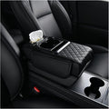 Car Armrest Storage Box for Nissan Hardbody (D21) 1986–1997, Center Console Organizer with Side Pocket, Ergonomic Memory Foam Armrest Cushion, Car Elbow Support Pad,A Black