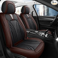 Car Seat Covers Full Set for 5 Seats - Nappa Leather 3D Foam Back Support, Super Breathable, All Season Car Seat Cushion with Storage Bags, Universal Fit for Most Cars, Colour- Coffee Black